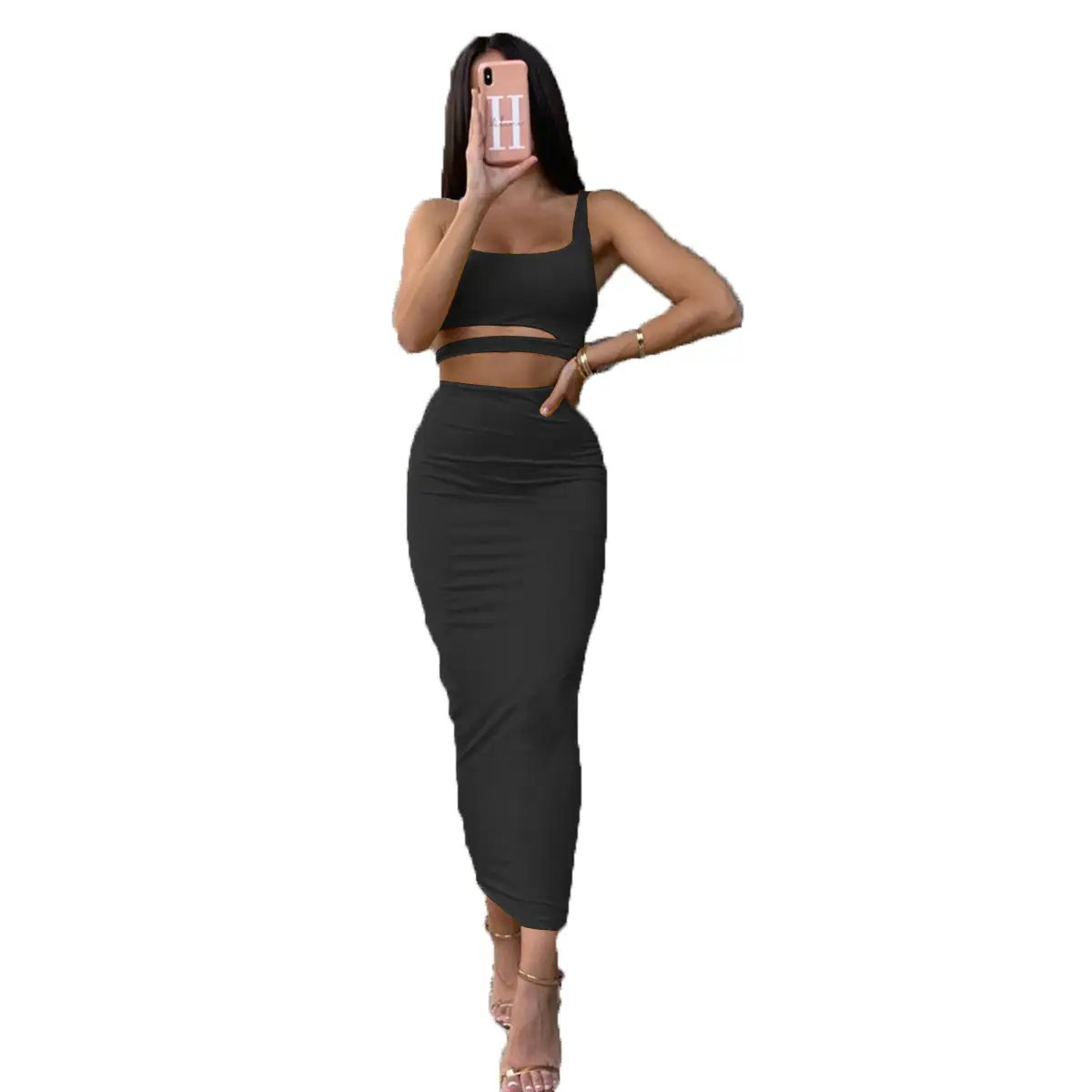 2025 Green Pleated Two-Piece Women's Dress - Image 10