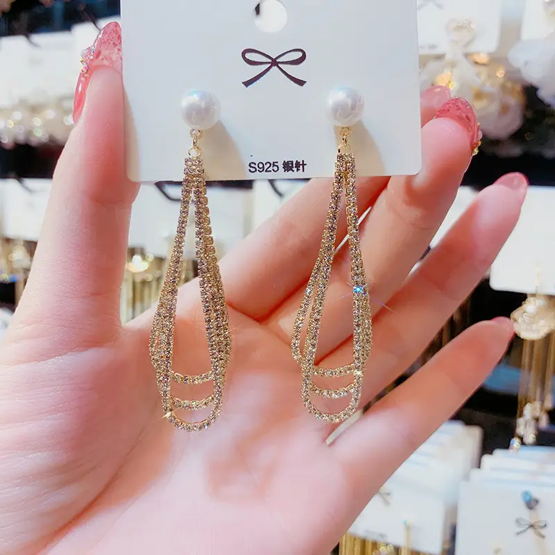 925 Sterling Silver Multi Layer Tassel Earrings for Women - Image 5
