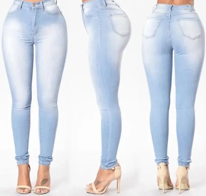 Slim Fit Denim Leggings Women Blue Light Dark Wash — feature 14