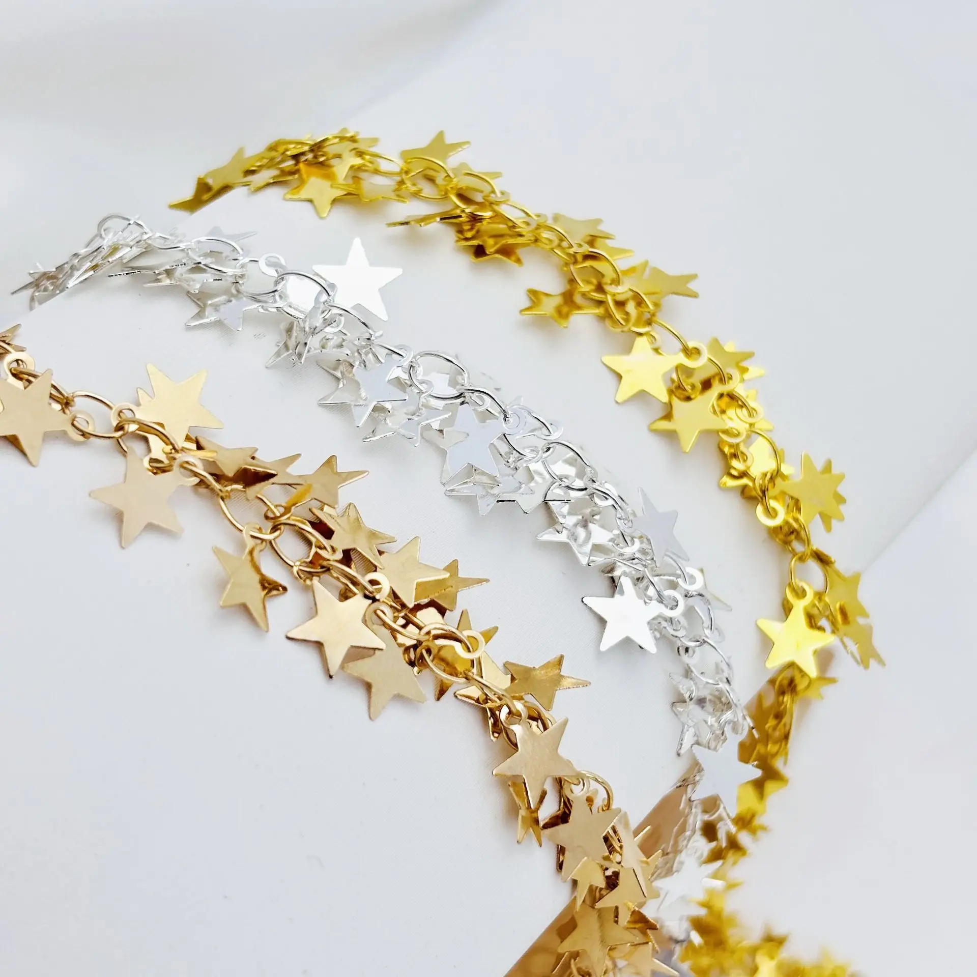 Five-Pointed Star Chain Pendants Pure Copper Gold Silver - Image 5