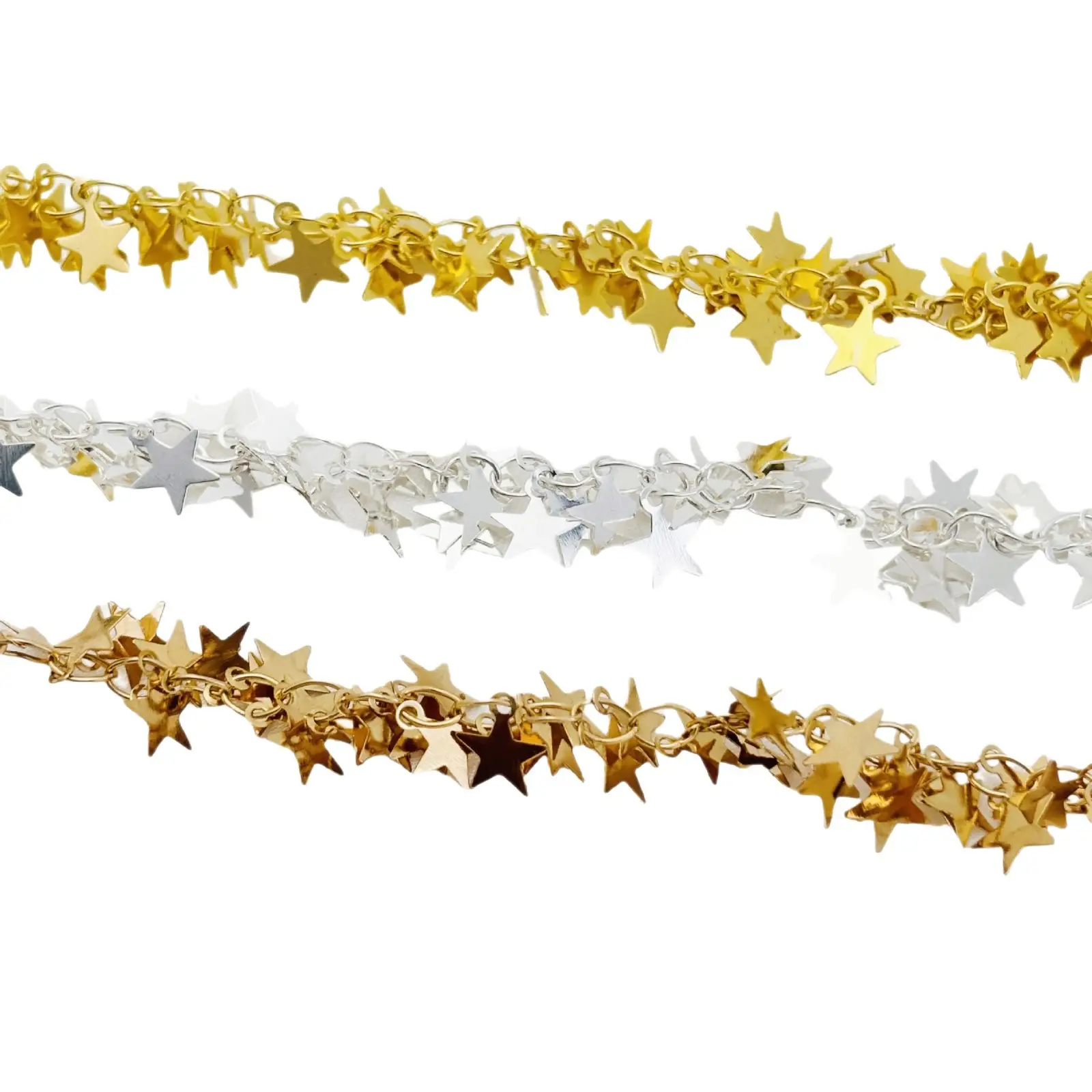 Five-Pointed Star Chain Pendants Pure Copper Gold Silver - Image 8