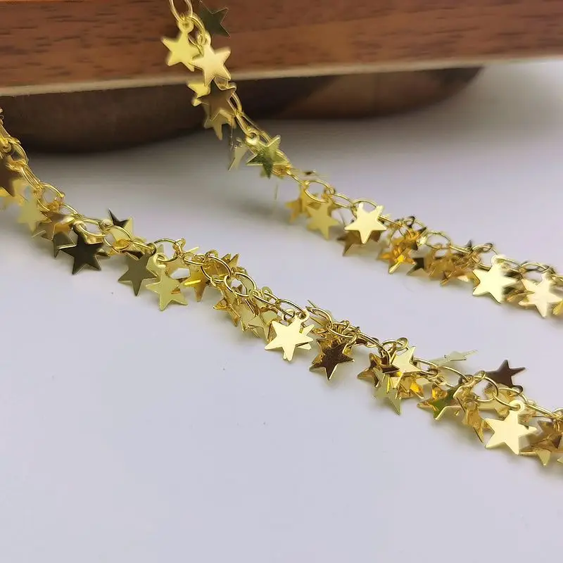 Five-Pointed Star Chain Pendants Pure Copper Gold Silver — feature 12