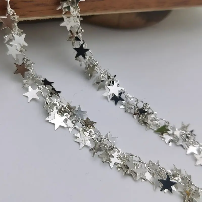 Five-Pointed Star Chain Pendants Pure Copper Gold Silver — feature 14