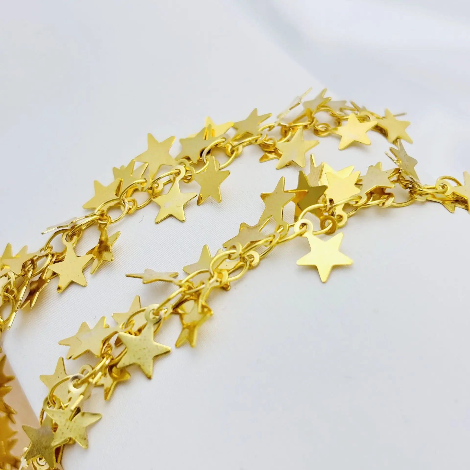 Five-Pointed Star Chain Pendants Pure Copper Gold Silver — feature 3