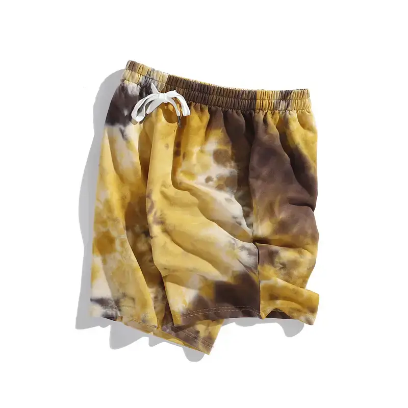 Men Tie-Dye Camo Shorts White Pink Wholesale