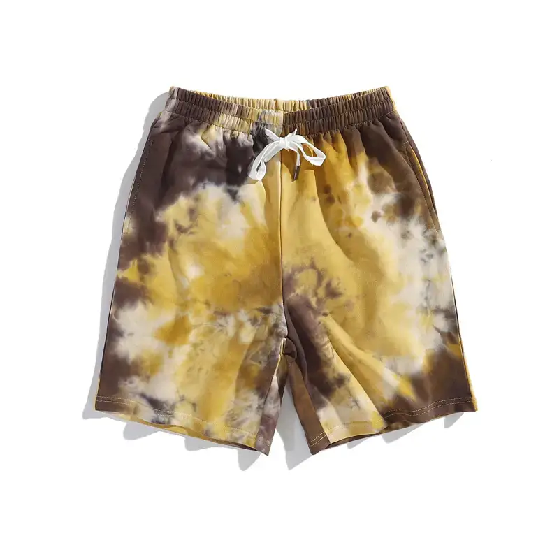Men Tie-Dye Camo Shorts White Pink Wholesale