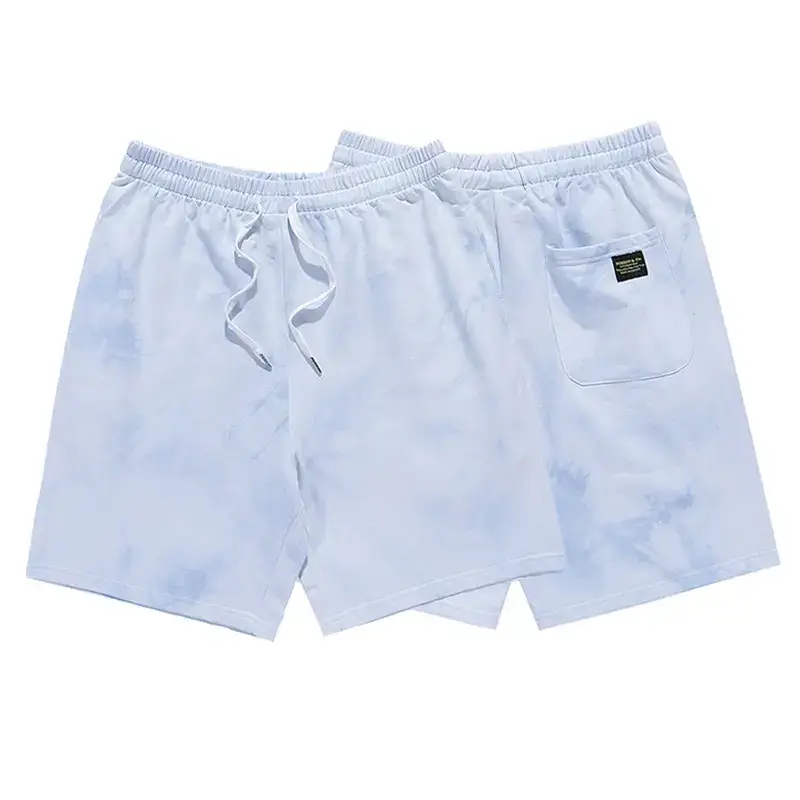 Men Tie-Dye Camo Shorts White Pink Wholesale