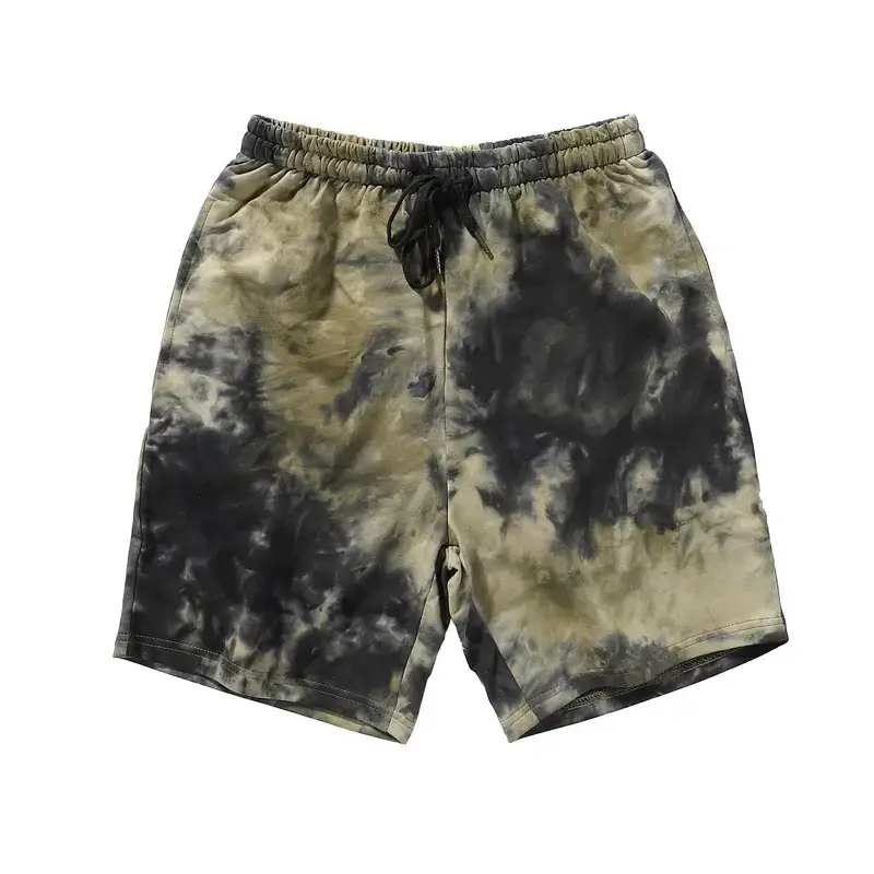 Men Tie-Dye Camo Shorts White Pink Wholesale