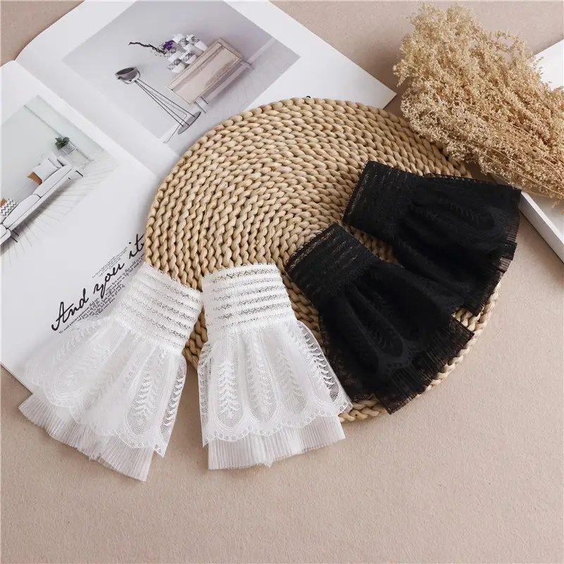 Mesh Lace Accessories for Women Black White - Image 5
