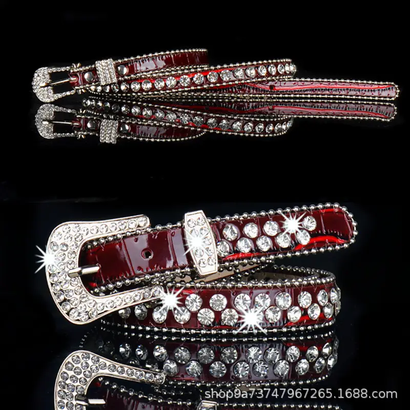 Women's Belt Rhinestone Inlay with Sequins - Image 7