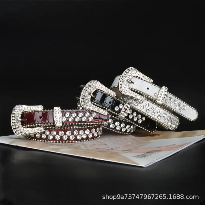Women's Belt Rhinestone Inlay with Sequins - Image 8