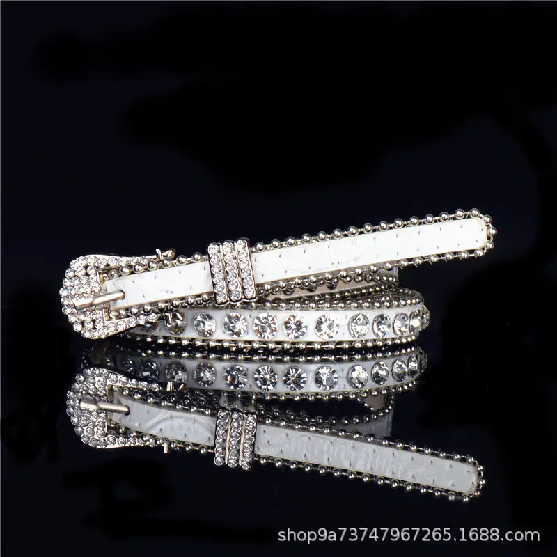 Women's Belt Rhinestone Inlay with Sequins - Image 2