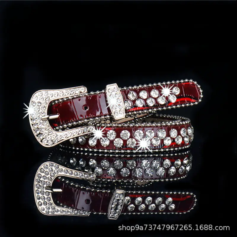 Women's Belt Rhinestone Inlay with Sequins - Image 5