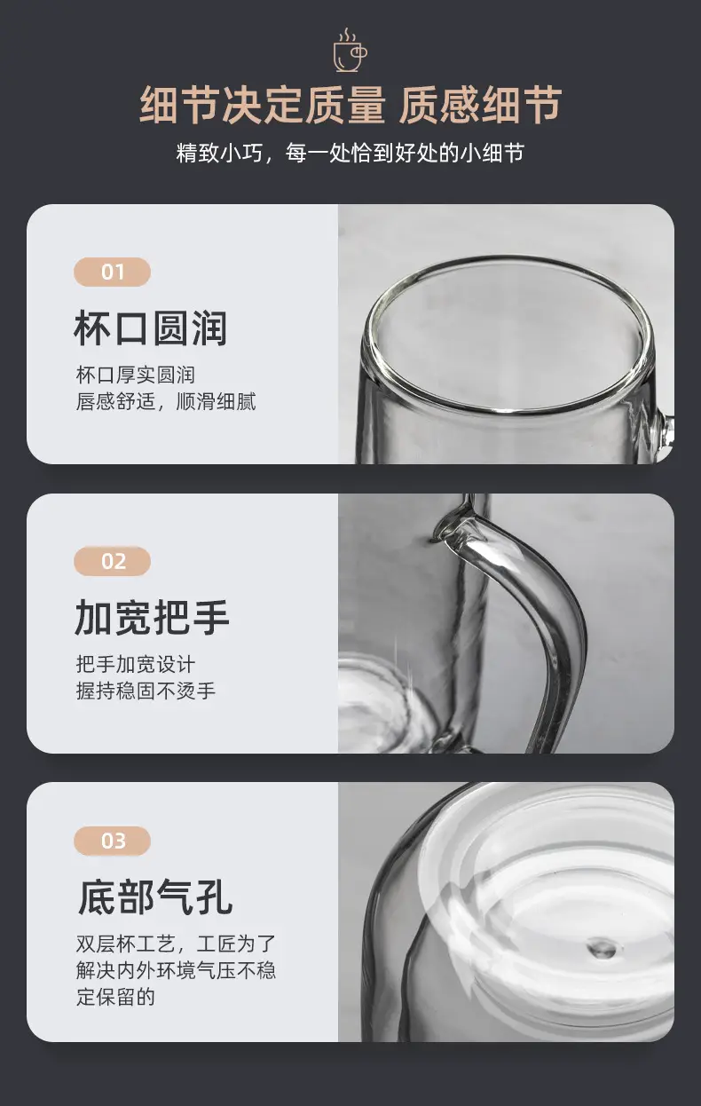 High Borosilicate Glass Cup Heat Resistant Tea Cup — feature 7