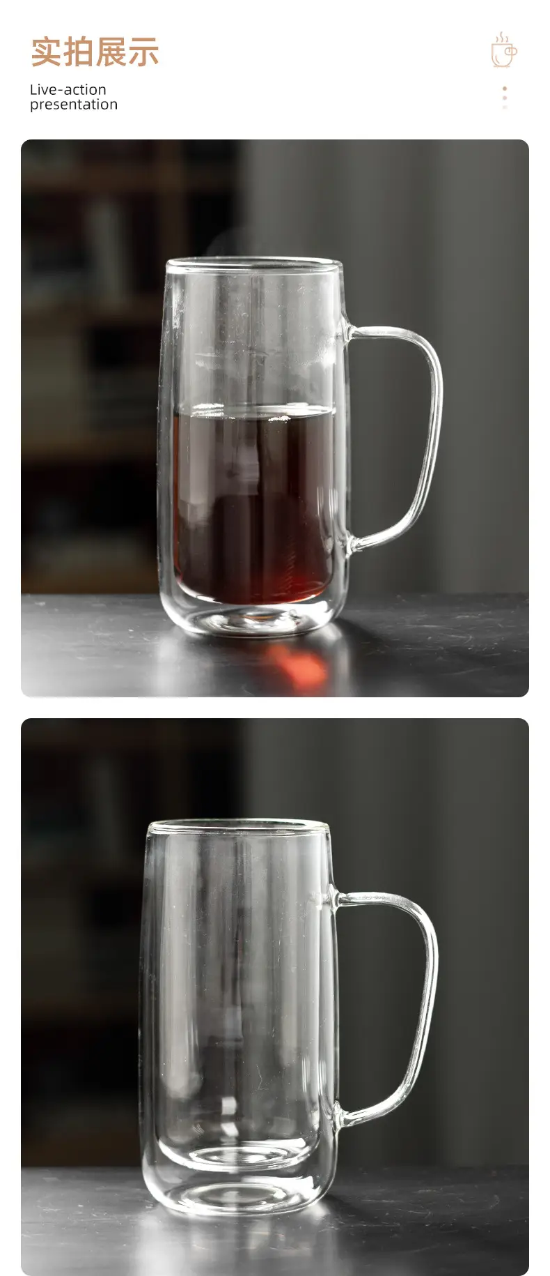 High Borosilicate Glass Cup Heat Resistant Tea Cup — feature 9