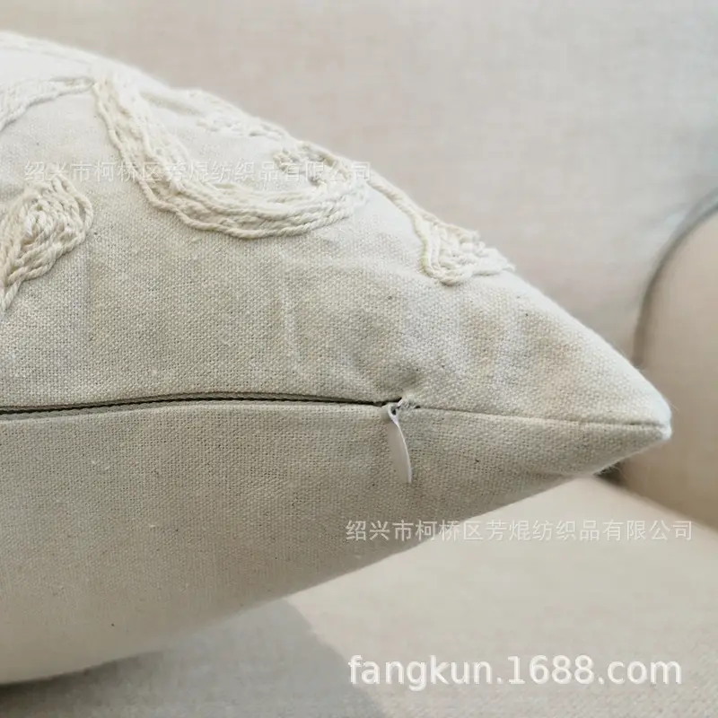 American Flower Embroidered Pillow Cushion Sofa Decor