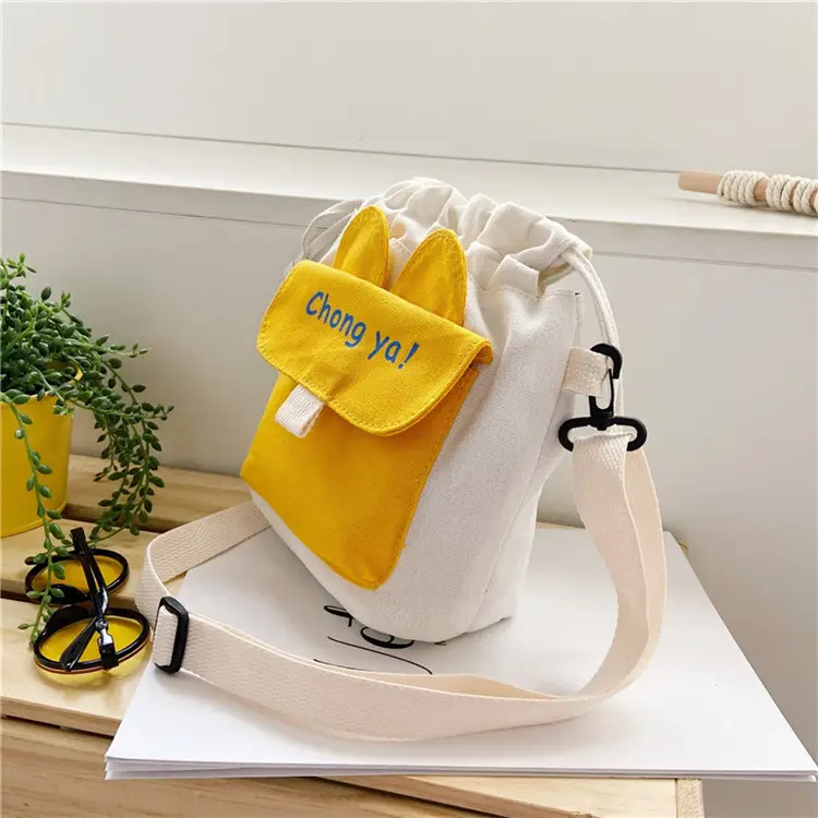 Cute Yellow Flower Print Shoulder Bag for Girls
