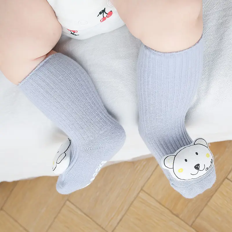 Autumn Winter Cartoon Cat Socks Non Slip Mid Calf