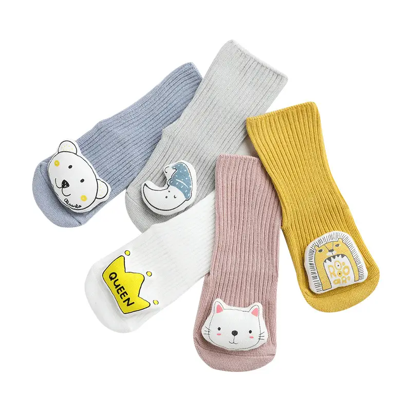 Autumn Winter Cartoon Cat Socks Non Slip Mid Calf