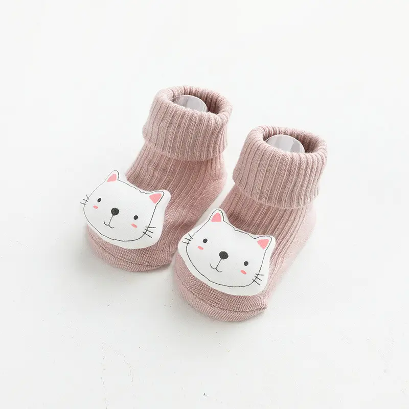 Autumn Winter Cartoon Cat Socks Non Slip Mid Calf