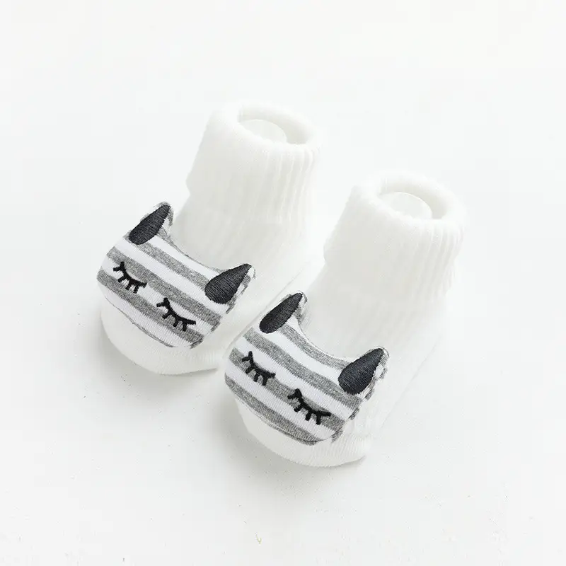 Autumn Winter Cartoon Cat Socks Non Slip Mid Calf