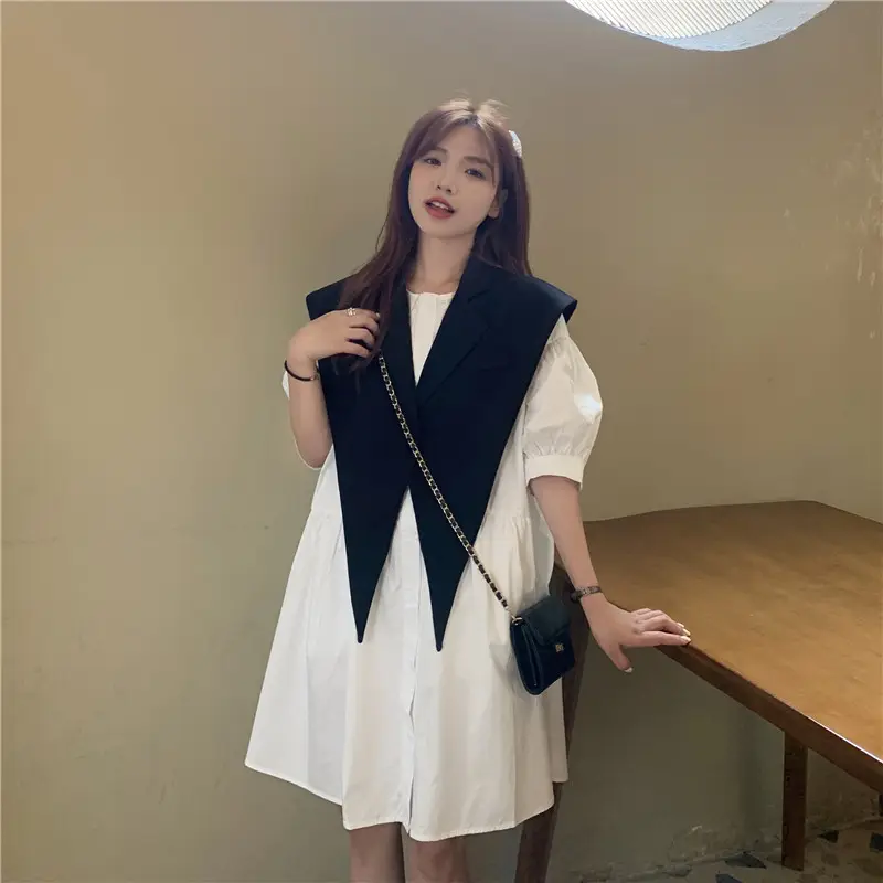 Korean Women's New Collar Triangle Shawl Outer Suit