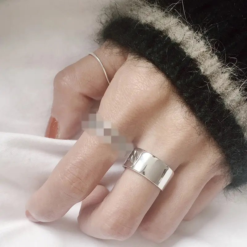 925 Sterling Silver Geometric Cross Ring for Women