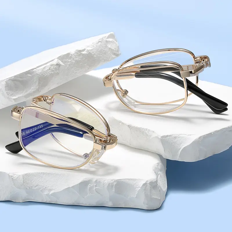 Elderly Metal Reading Glasses Blue Light Protection Unisex - Image 5