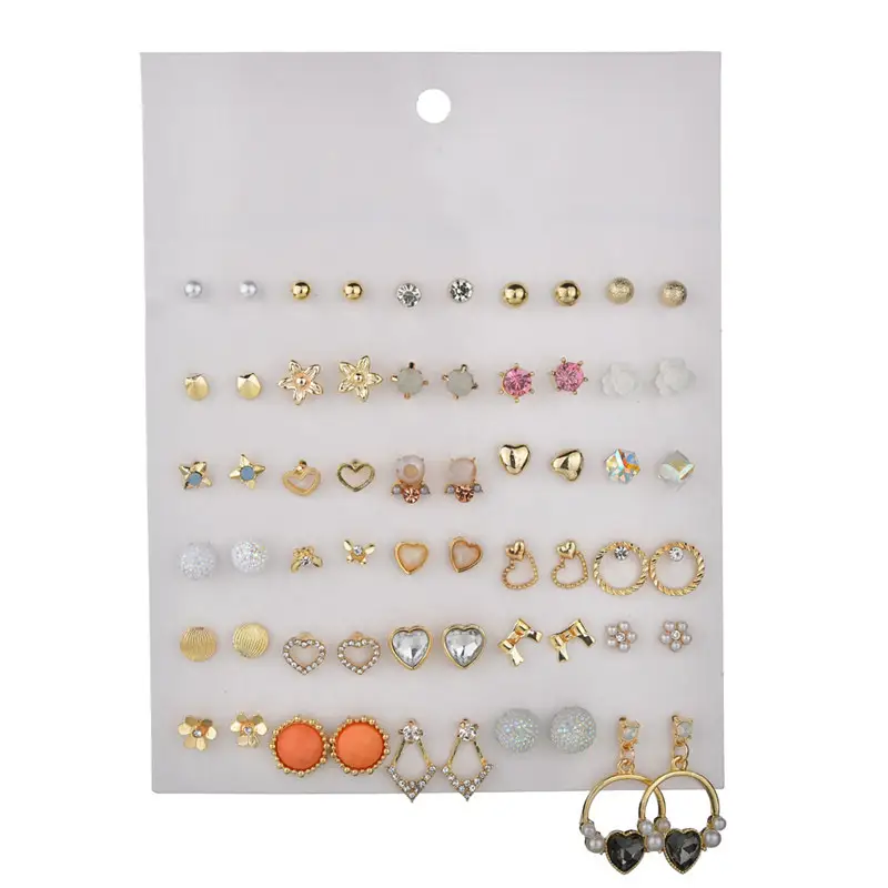 Women's Trendy Earrings Set with Sparkling Gems - Image 8