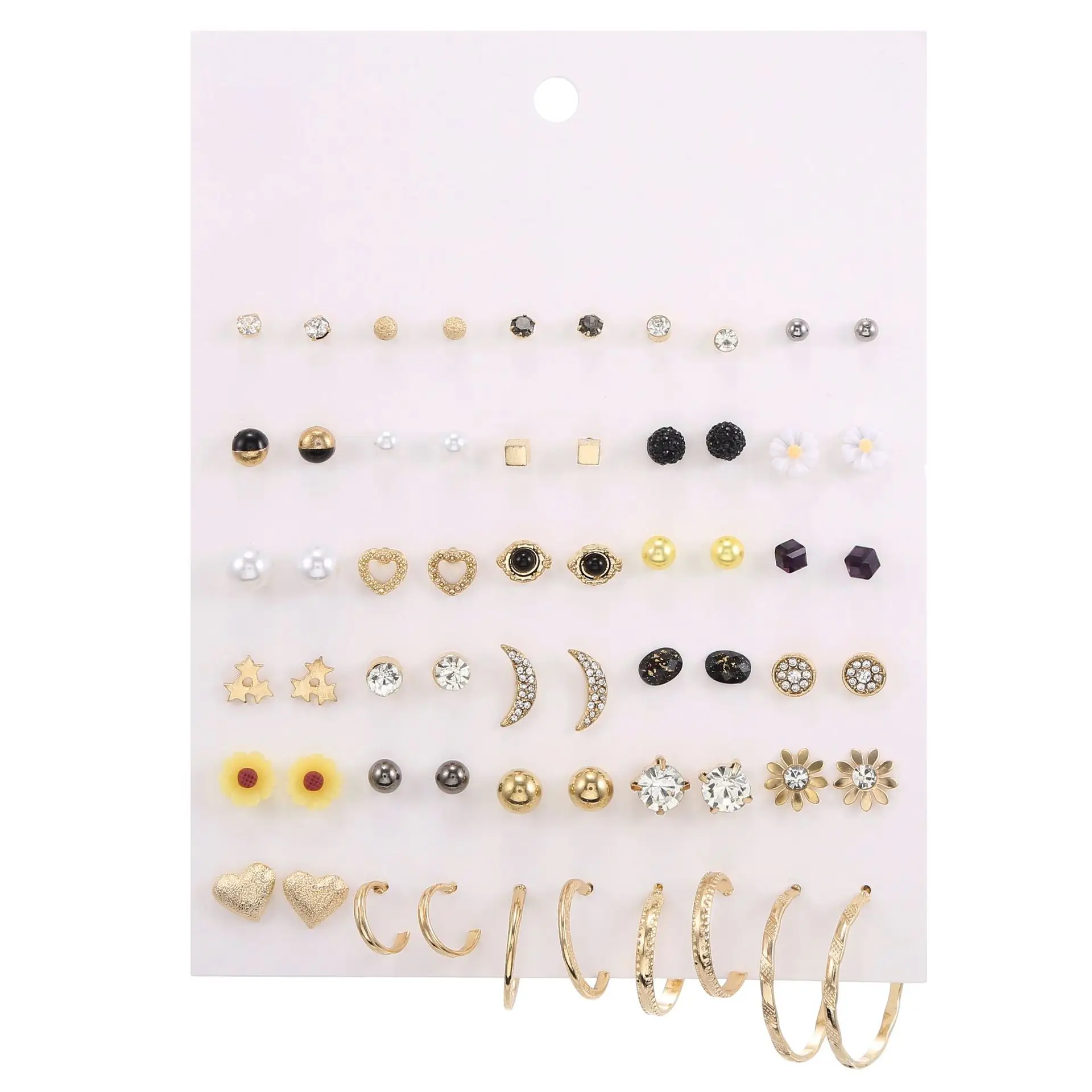 Women's Trendy Earrings Set with Sparkling Gems - Image 6
