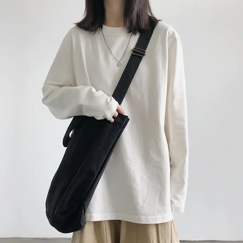 White Korean Style Long Sleeve T-Shirt for Women
