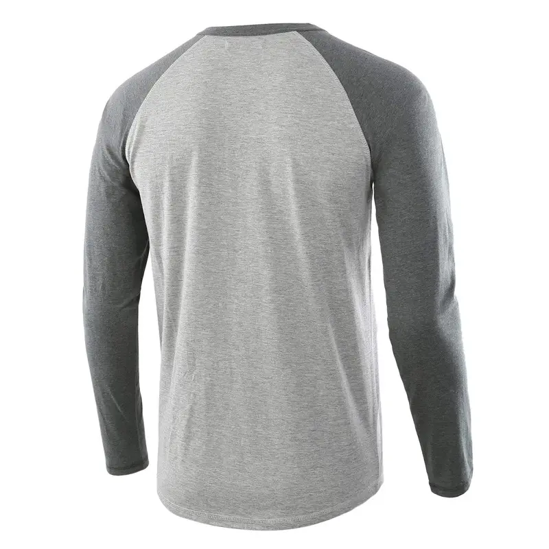 Men's Long Sleeve Hen T-Shirt Grey Large — feature 15