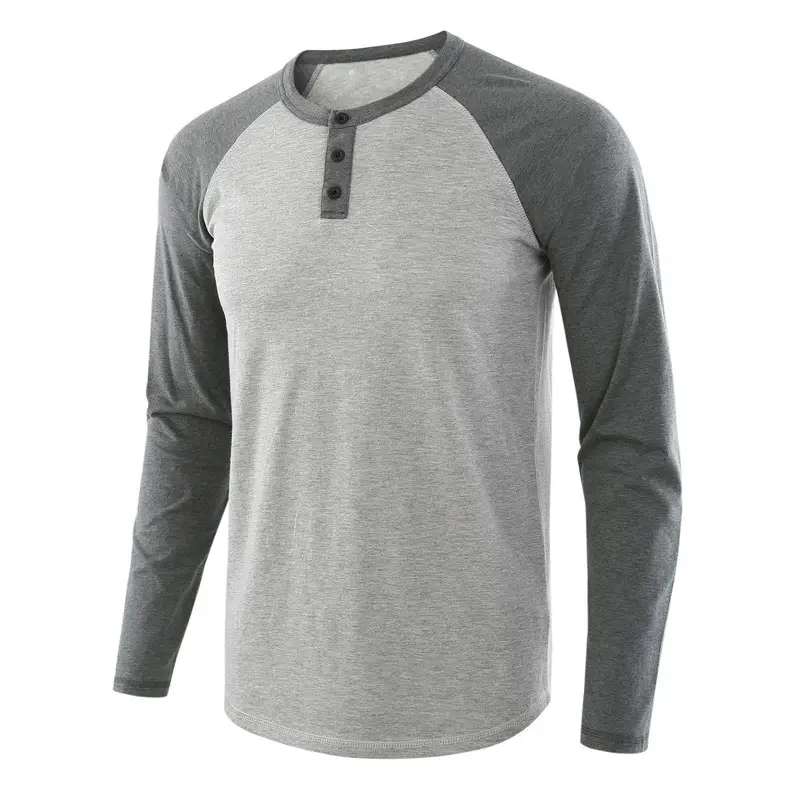 Men's Long Sleeve Hen T-Shirt Grey Large - Image 8