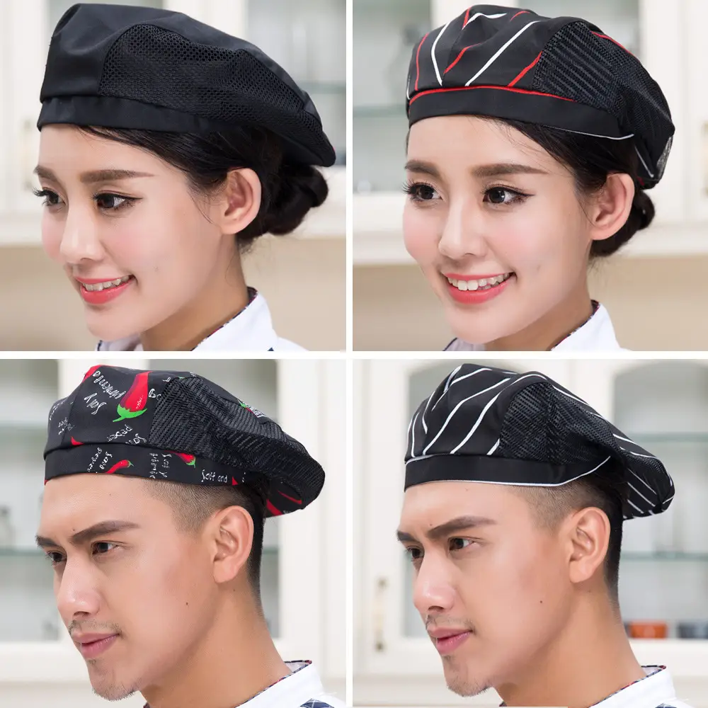 Breathable Chef Hat for Women Forward Beret Cloth - Image 35