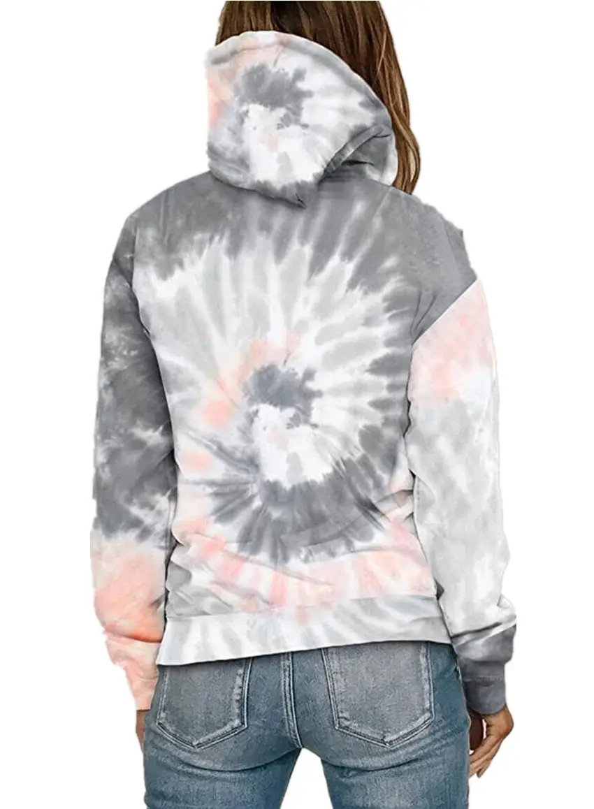 Women Tie-dye Hooded Sweatshirt Autumn Winter 2022 - Image 8