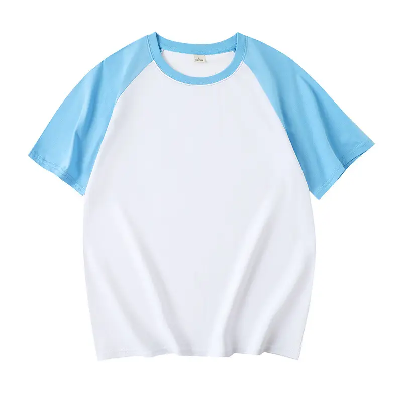 Men White Orange Raglan Sleeve Cotton T-Shirt - Image 10
