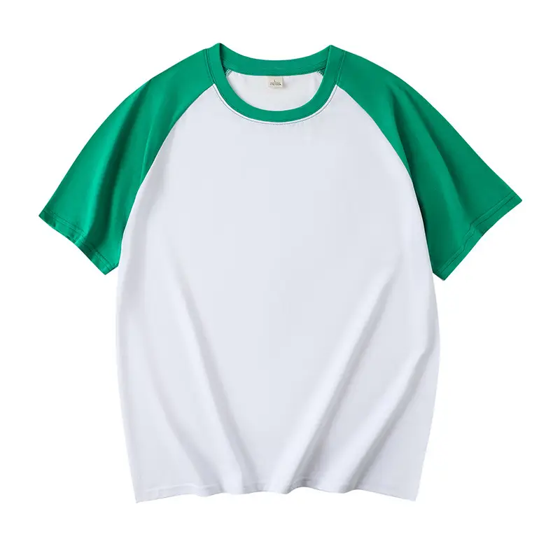 Men White Orange Raglan Sleeve Cotton T-Shirt - Image 12
