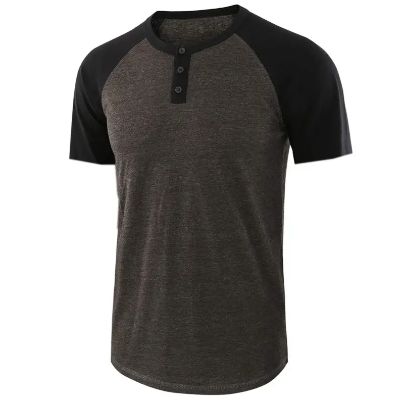 Men Short Sleeve T-Shirt Brown Large Casual - Image 6