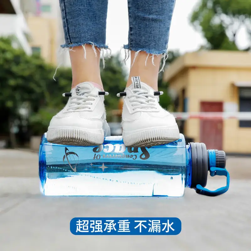 Large Capacity Plastic Water Cup Men's Portable Outdoor Sports Fitness Kettle Water Bottle Large Space Cup 2000ml