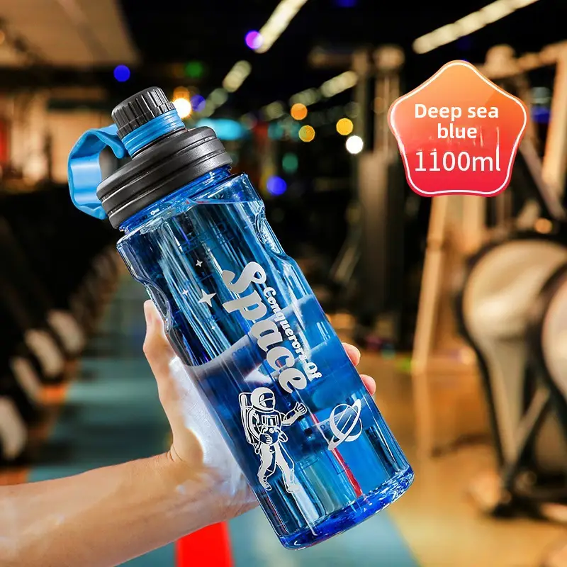 Large Capacity Plastic Water Cup Men's Portable Outdoor Sports Fitness Kettle Water Bottle Large Space Cup 2000ml