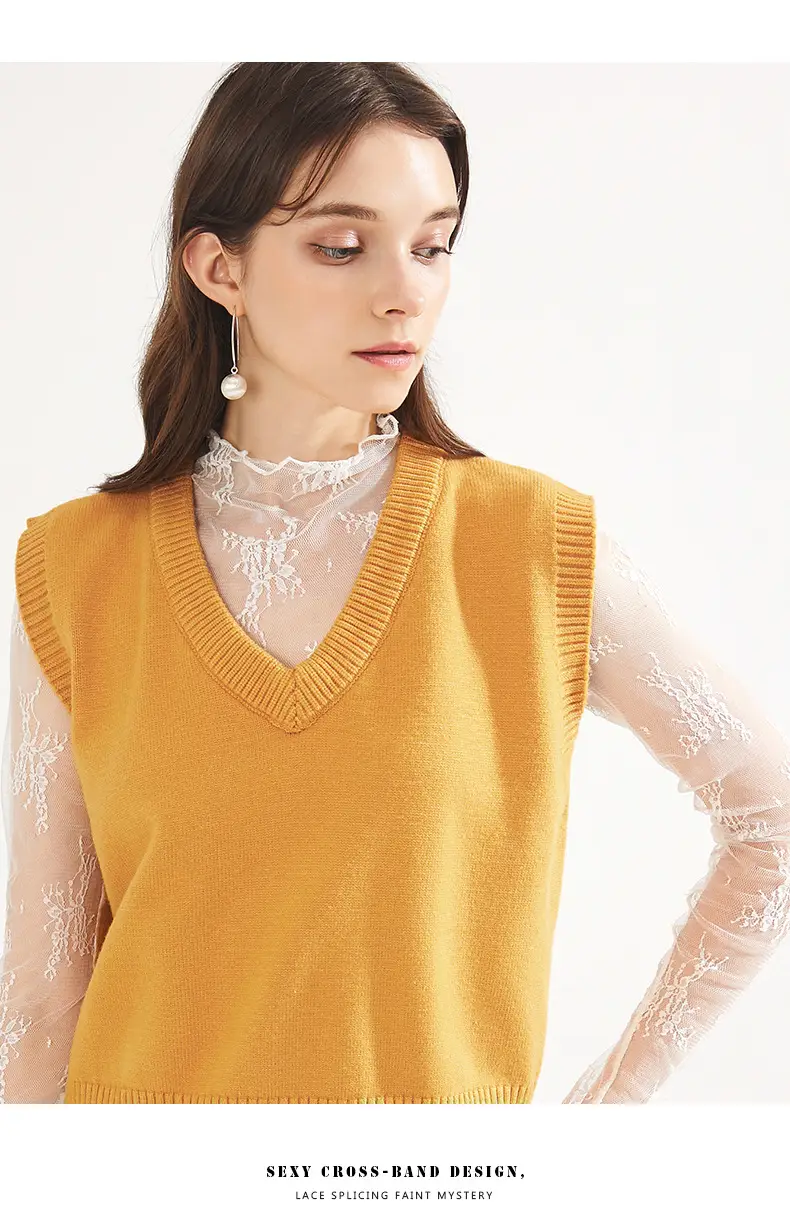 Women's Long Sleeve Mesh Top with Lace Trim — feature 17