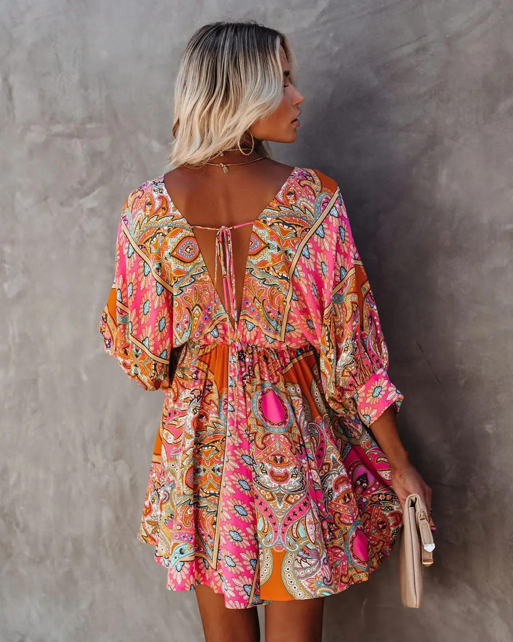 AliExpress V-Neck Print Dress for Women - Image 6