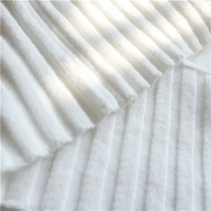 Women Lazy High Neck Pullover Sweater White Knit Long Sleeve — feature 17