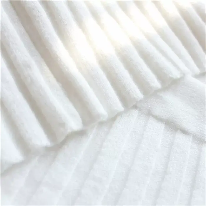 Women Lazy High Neck Pullover Sweater White Knit Long Sleeve — feature 22