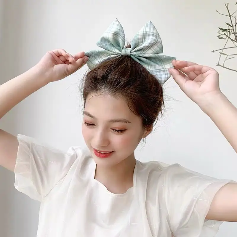 Plaid Plush Bow for Girls Hair Accessories - Image 18