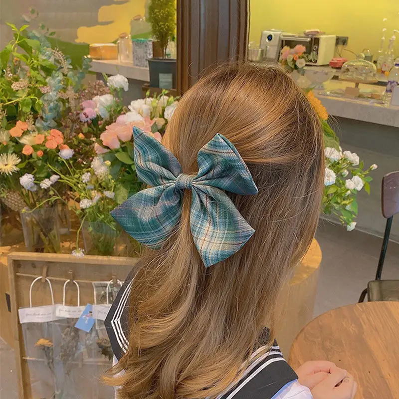 Plaid Plush Bow for Girls Hair Accessories - Image 19
