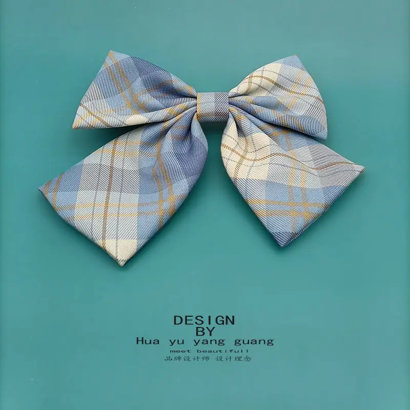 Plaid Plush Bow for Girls Hair Accessories - Image 11