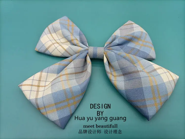 Plaid Plush Bow for Girls Hair Accessories - Image 2