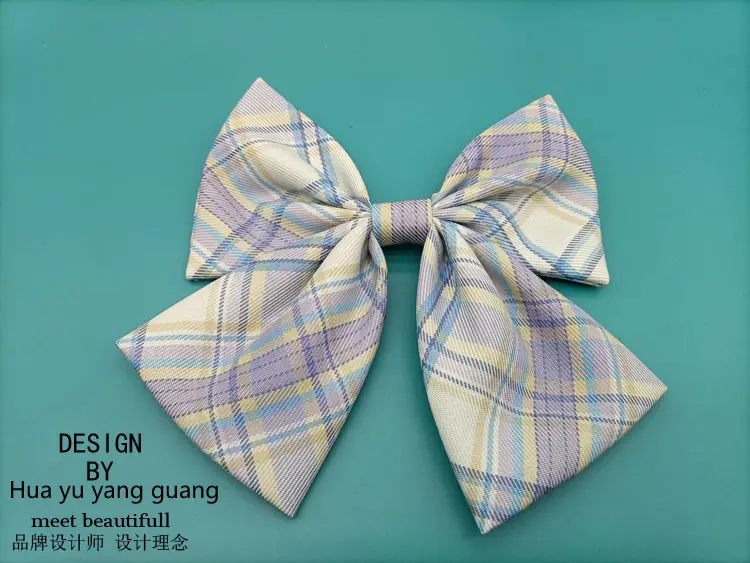 Plaid Plush Bow for Girls Hair Accessories - Image 3