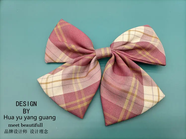 Plaid Plush Bow for Girls Hair Accessories - Image 5